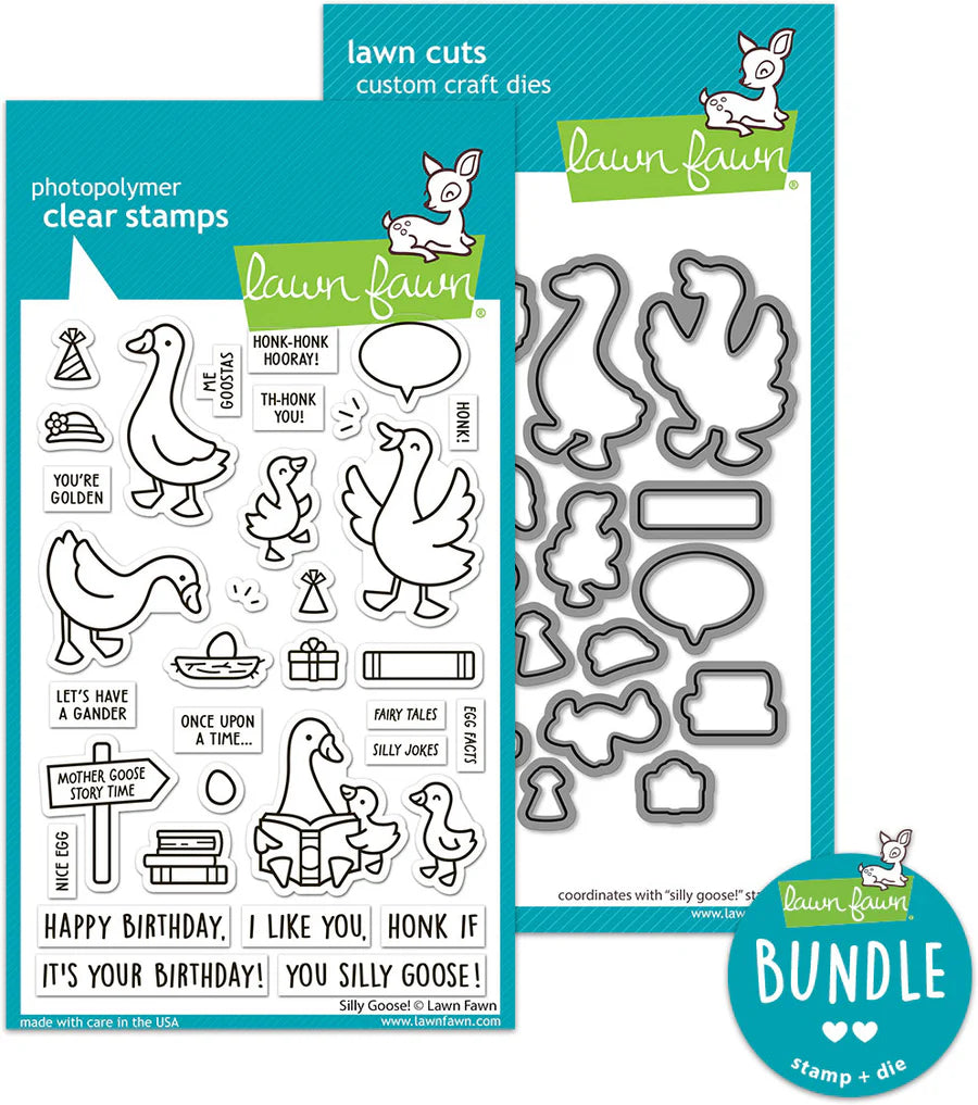 Lawn Fawn SILLY GOOSE Stamp &amp; Die Set
