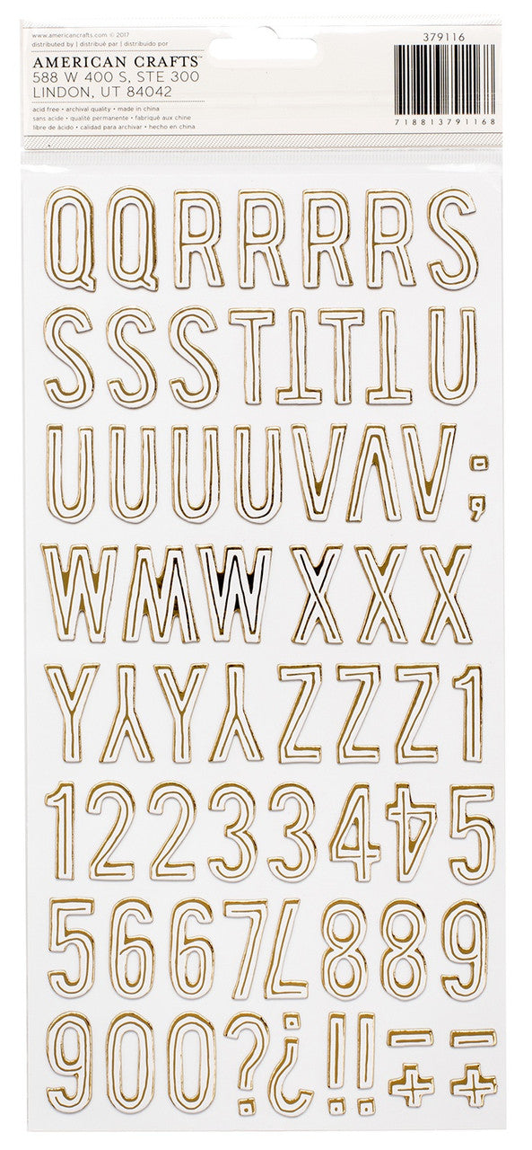 Thickers Crate Paper Maggie Holmes CAROUSEL Foil Letter Stickers