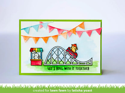 Lawn Cuts BUNTING BORDERS Custom Craft Dies 5pc