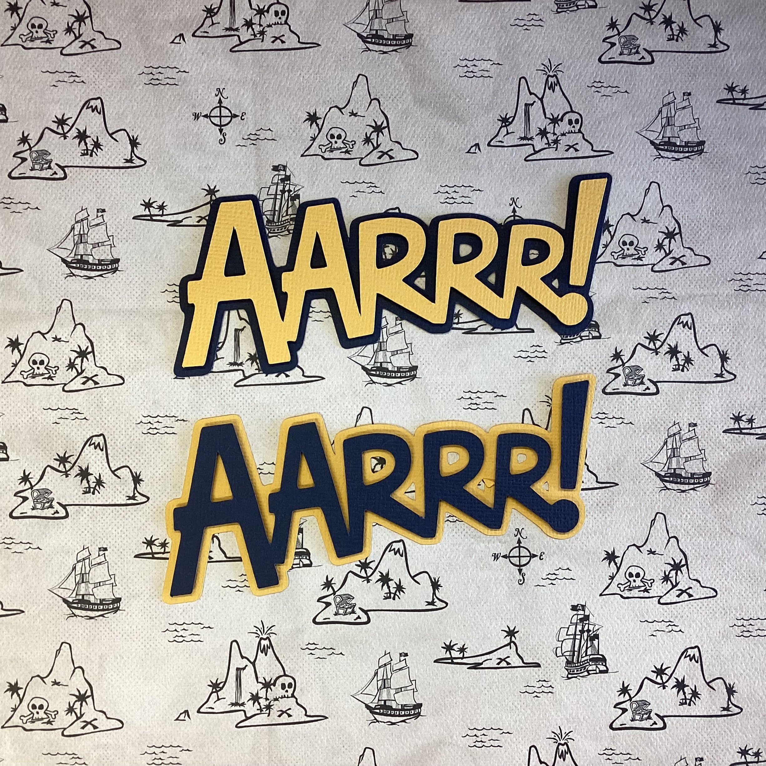 AARRR! Pirate Diecut 3D Scrapbook Die Cut Embellishment