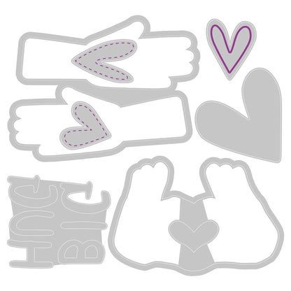 Sizzix BIG HUGS Framelits With Stamps 10pc