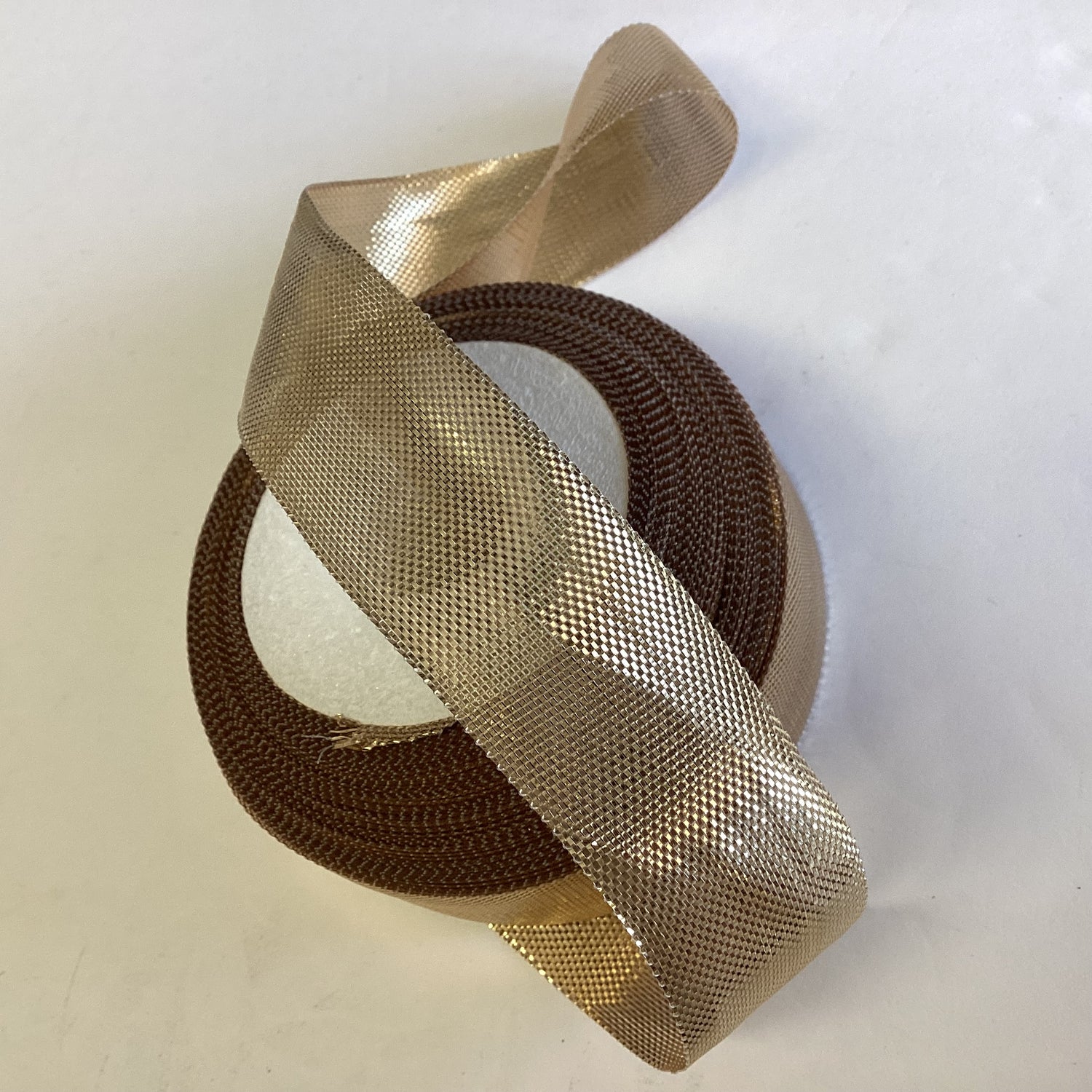 Scrapbooksrus Vintage GOLD MESH METALLIC Ribbon Trim 1”X1yd