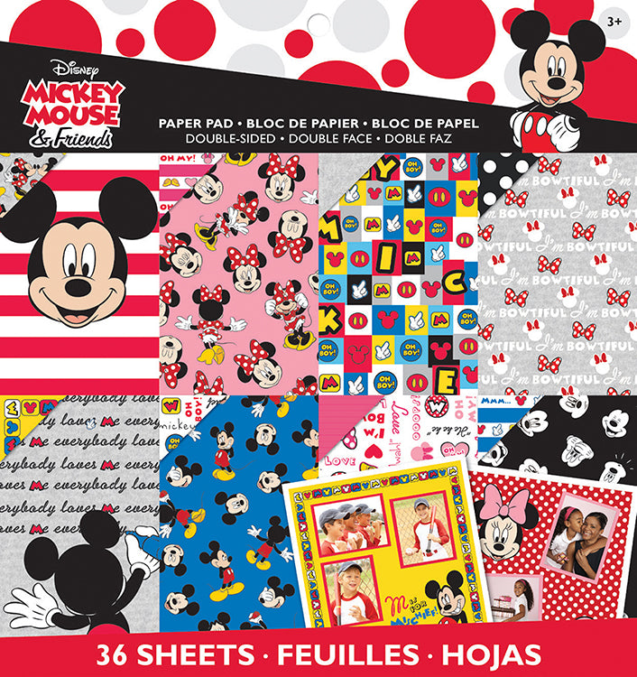 Disney Ek Success MICKEY MOUSE &amp; FRIENDS Paper Pad 36pc