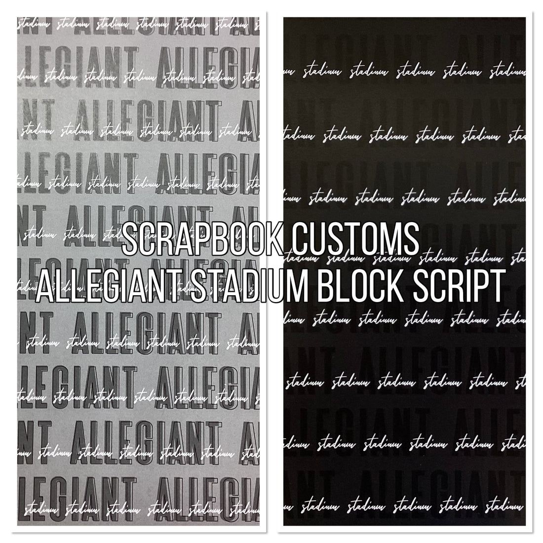 Block Script ALLEGIANT STADIUM 12X12 Scrapbook Paper