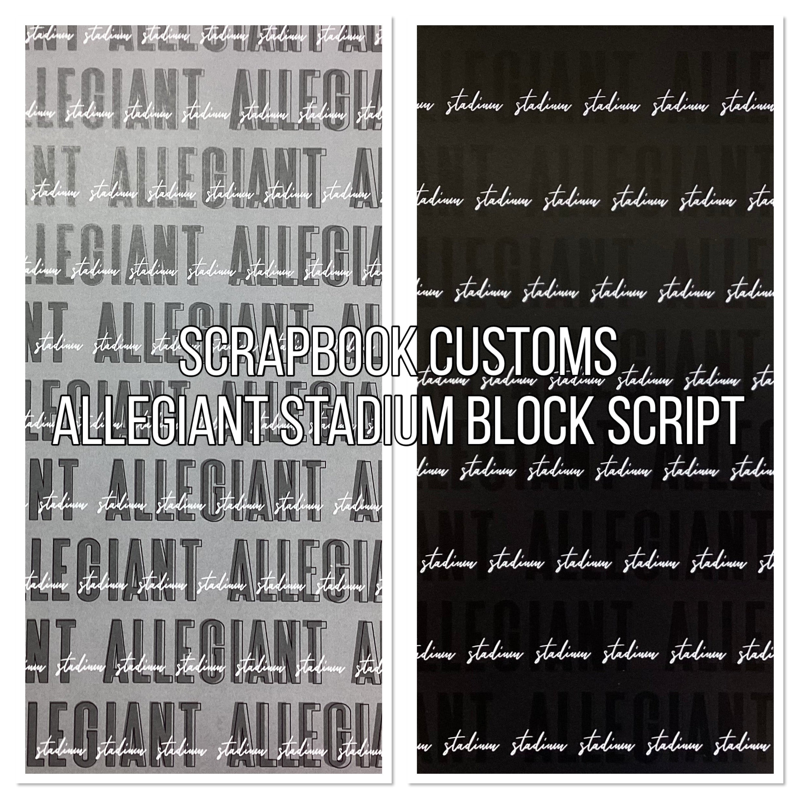 Block Script ALLEGIANT STADIUM 12X12 Scrapbook Paper