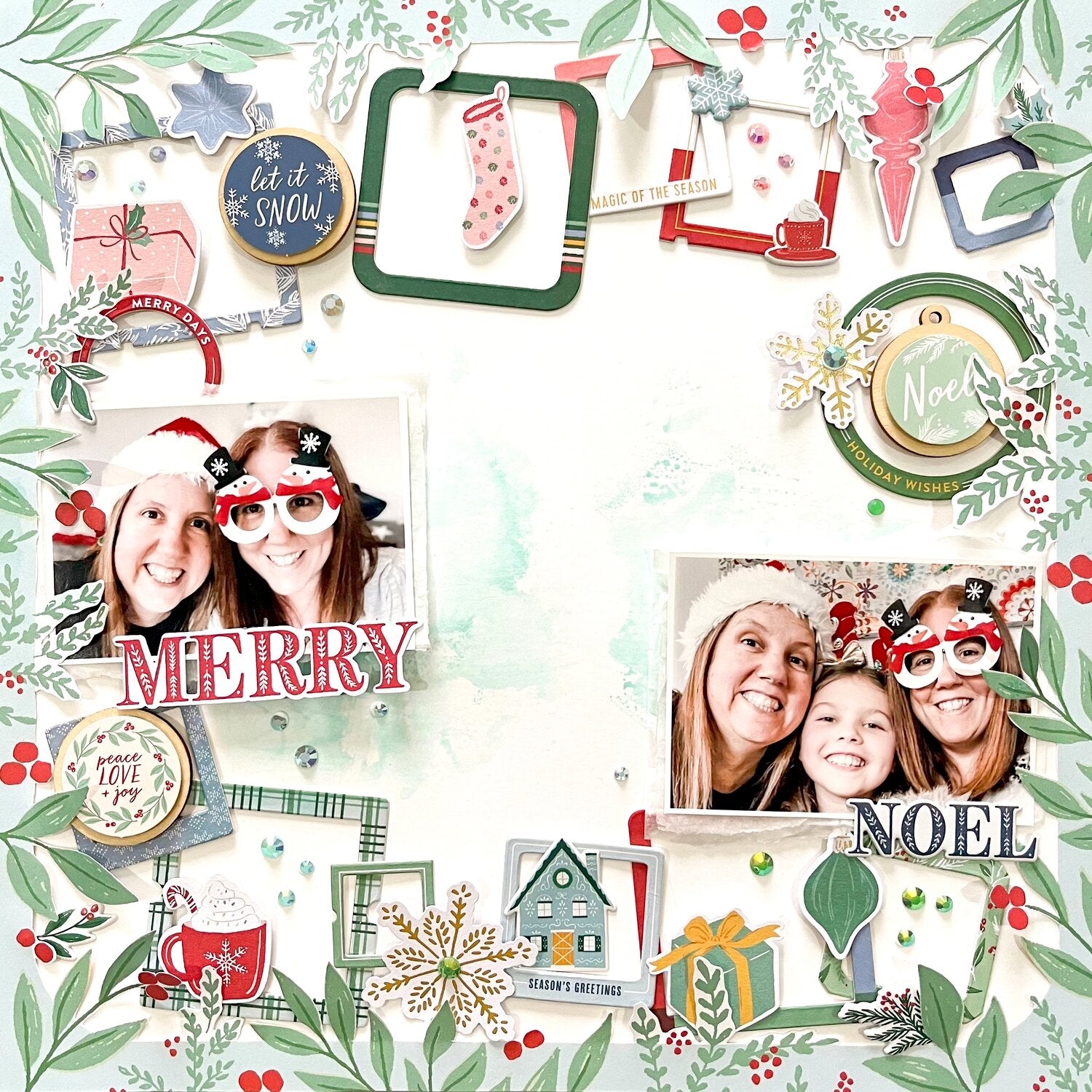 Pinkfresh Studio HAPPY HOLIDAYS CHIPBOARD FRAMES 27pc