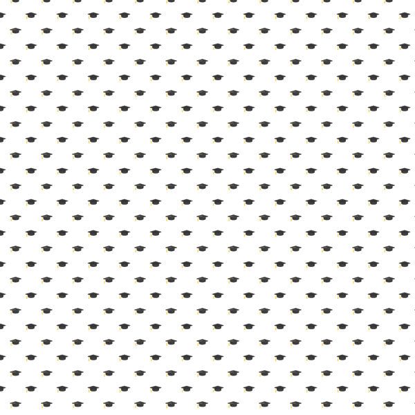 Scrapbook Customs GRADUATE VERTICAL MINI GRAD HATS 12”X12”Scrapbook Paper