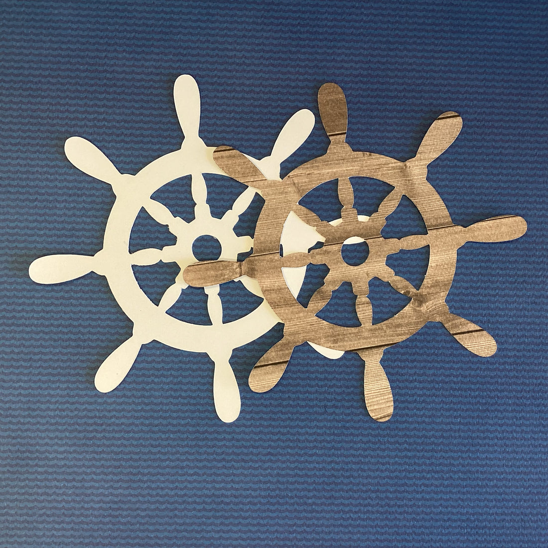 Ship Wheel HELM Scrapbook Die Cut Embellishment