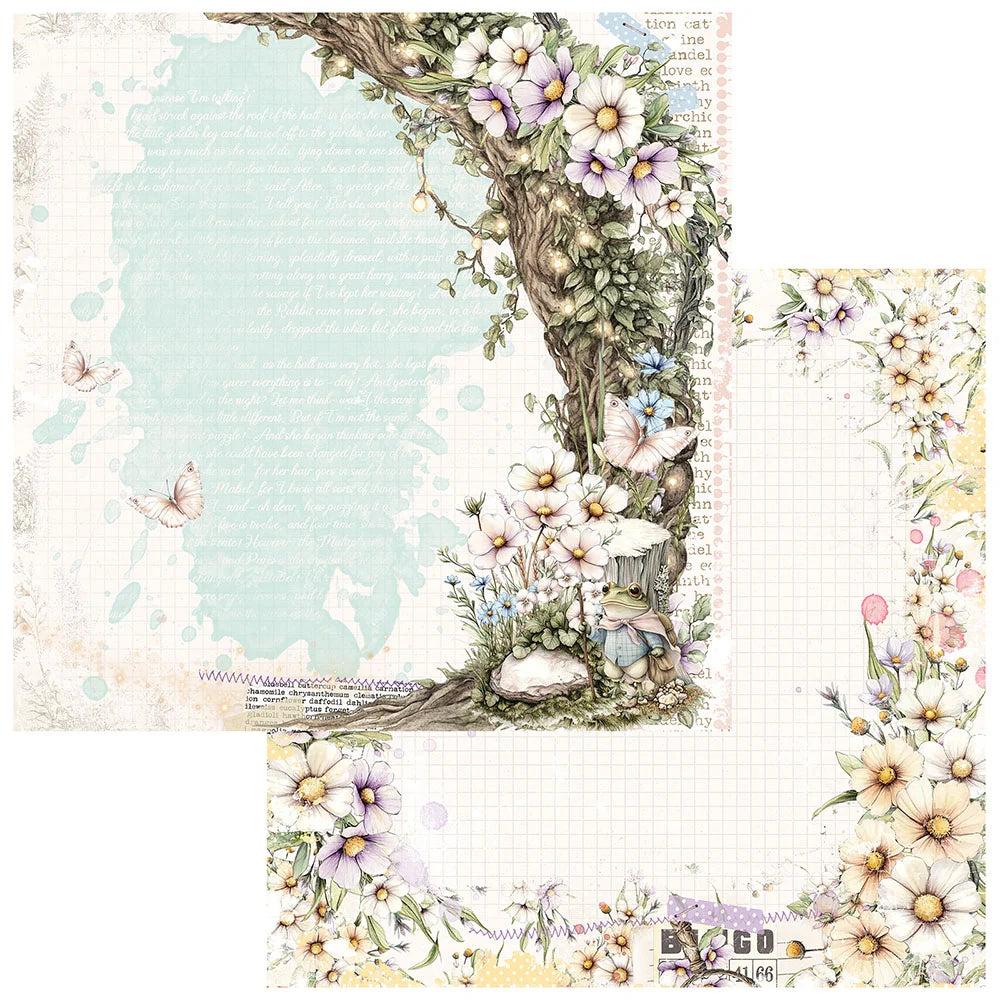 49 and Market The Looking Glass REFLECTED TALES 12X12 Scrapbook Paper