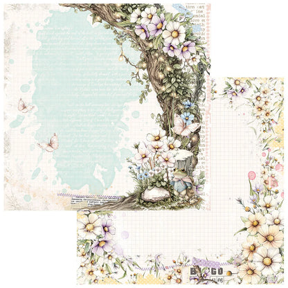 49 and Market The Looking Glass REFLECTED TALES 12X12 Scrapbook Paper
