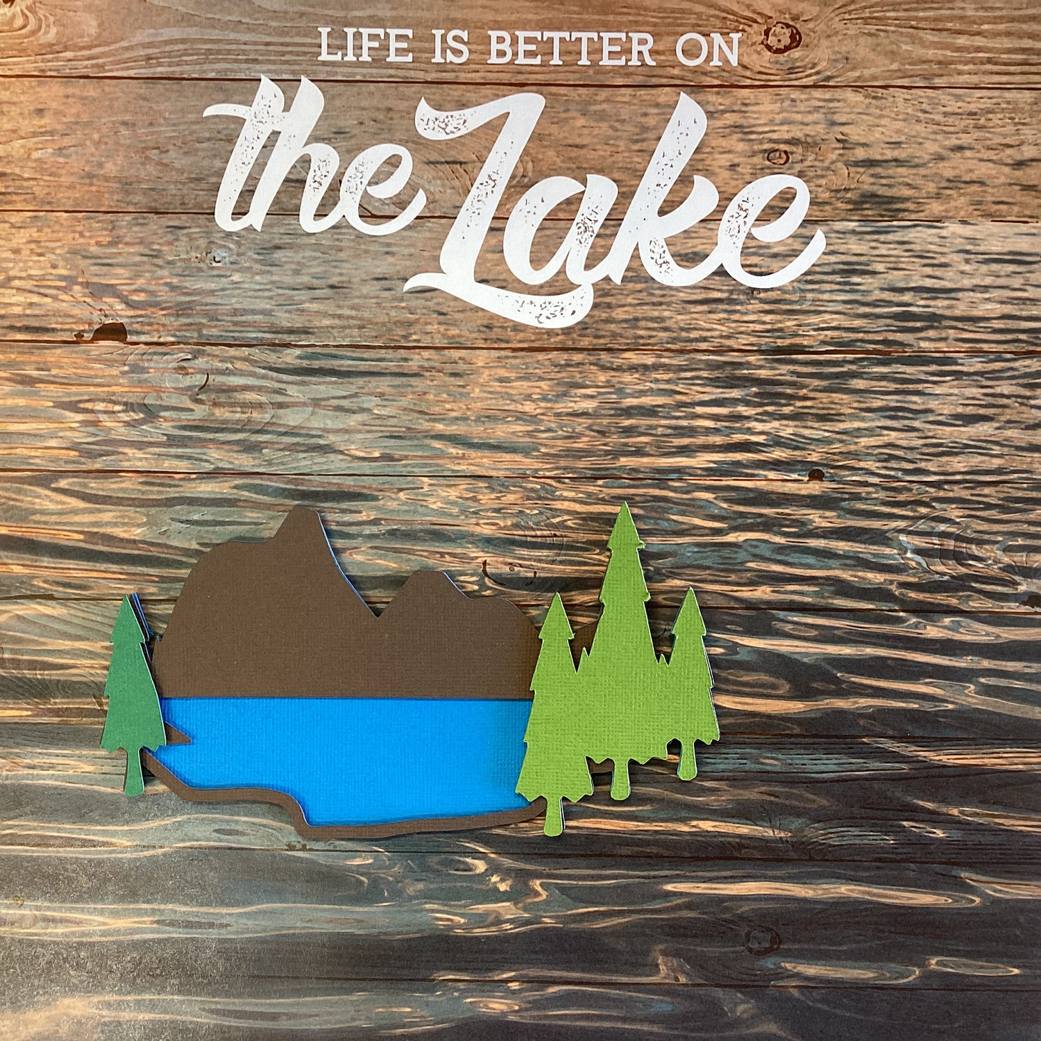Scrapbooksrus MOUNTAIN LAKE Diecut Embellishment Die Cut