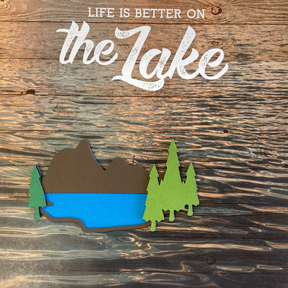 Scrapbooksrus MOUNTAIN LAKE Diecut Embellishment Die Cut