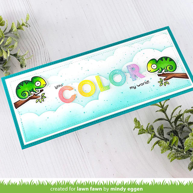 Lawn Clippings SLIMLINE CLOUDY Stencils 2pc