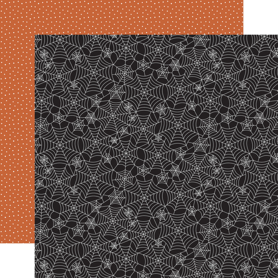 Echo Park Spooky WINDING WEBS 12”x12” Scrapbook Paper