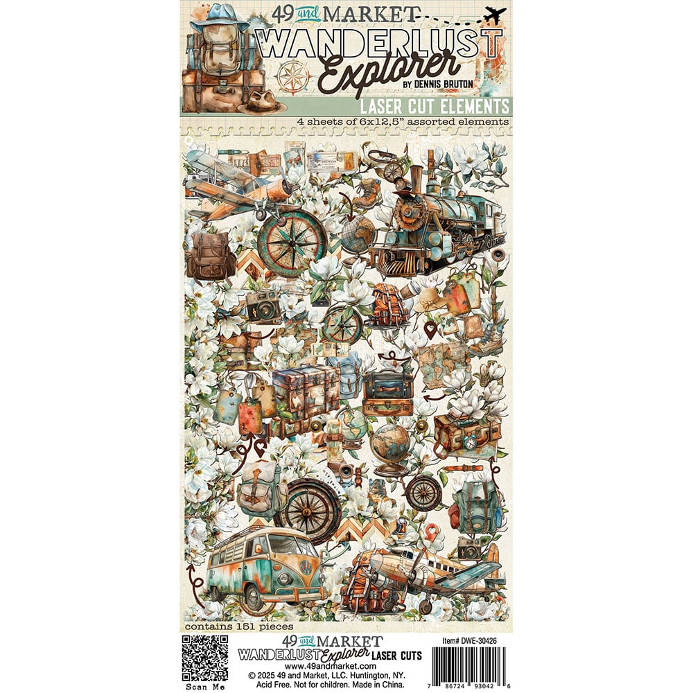 49 and Market Wanderlust Explorer LASER CUT ELEMENTS