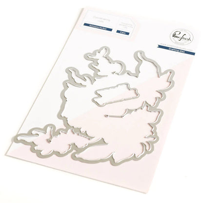 Pinkfresh Studio NOTHING BUT THE BEST Clear Stamp Stencel &amp; Die Set 13pc