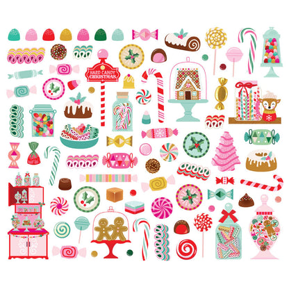 Simple Stories HARD CANDY CHRISTMAS Sweets Bits 84pc