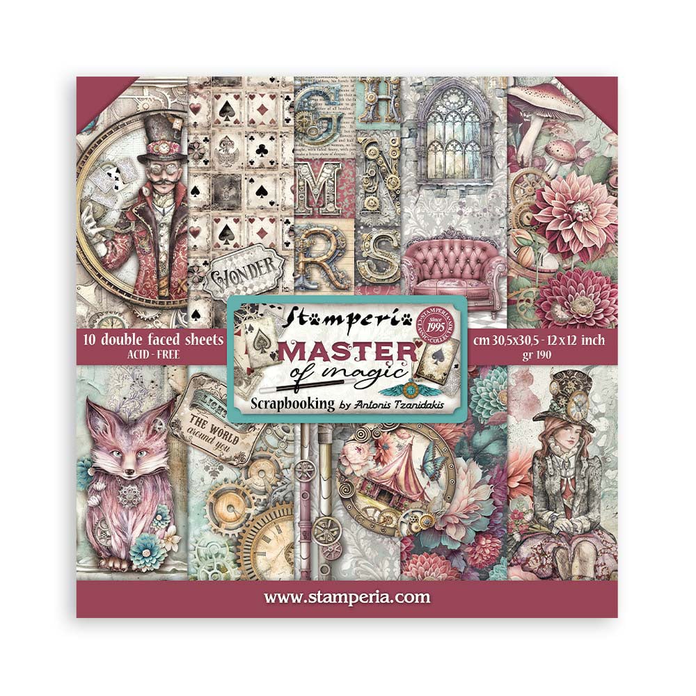 Stamperia MASTER OF MAGIC 12"X12" Scrapbook Paper Pack