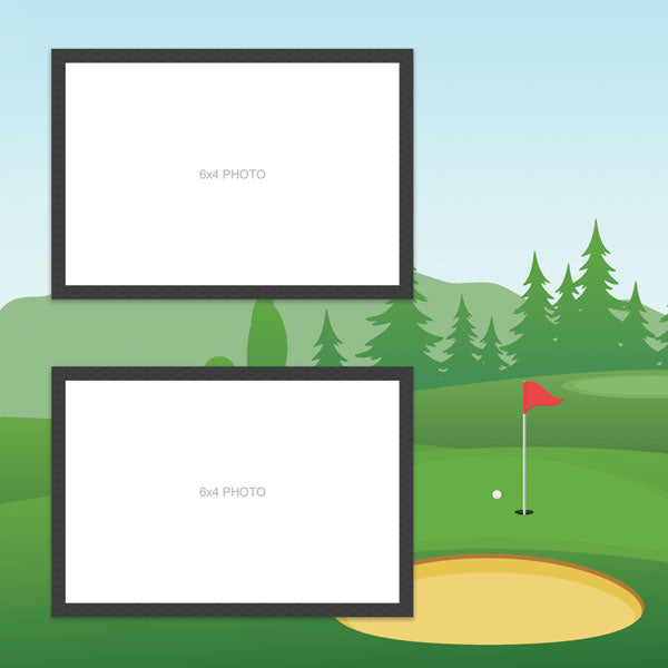 Scrapbook Customs GOLF QUICK PAGES 12"X12" Scrapbook Paper 2pc