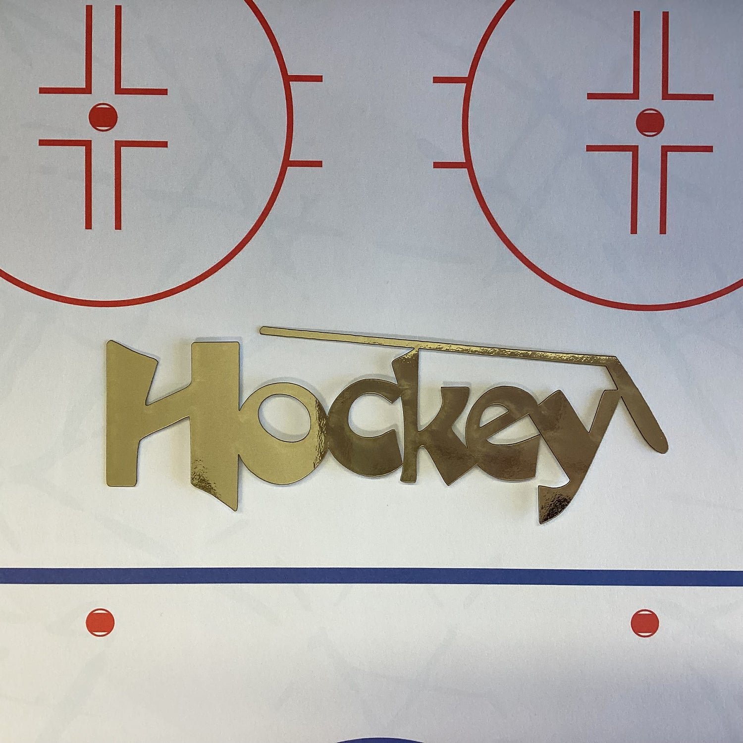 HOCKEY Title Laser Scrapbook Die Cut