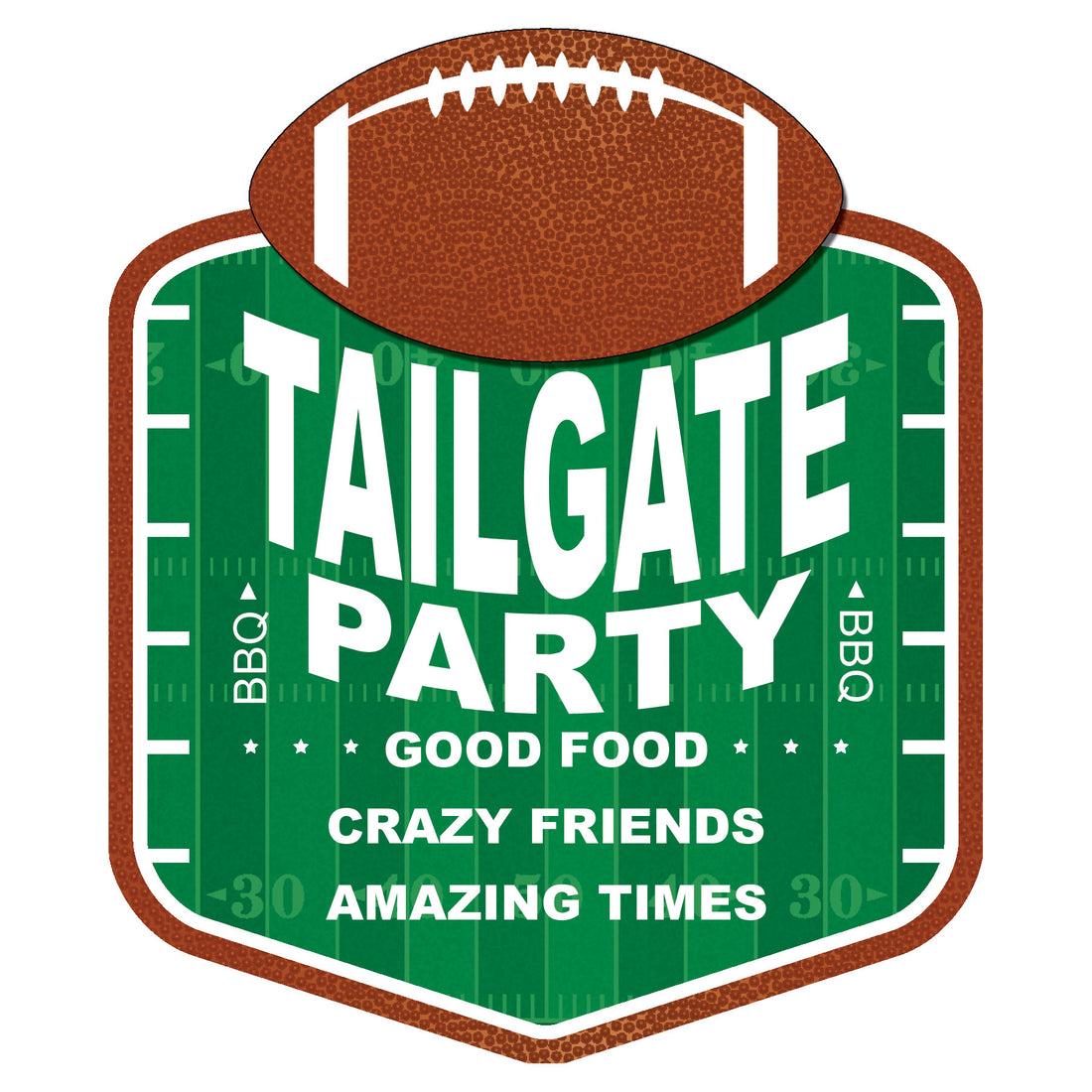 Scrapbook Customs FOOTBALL PARTY Laser DieCut