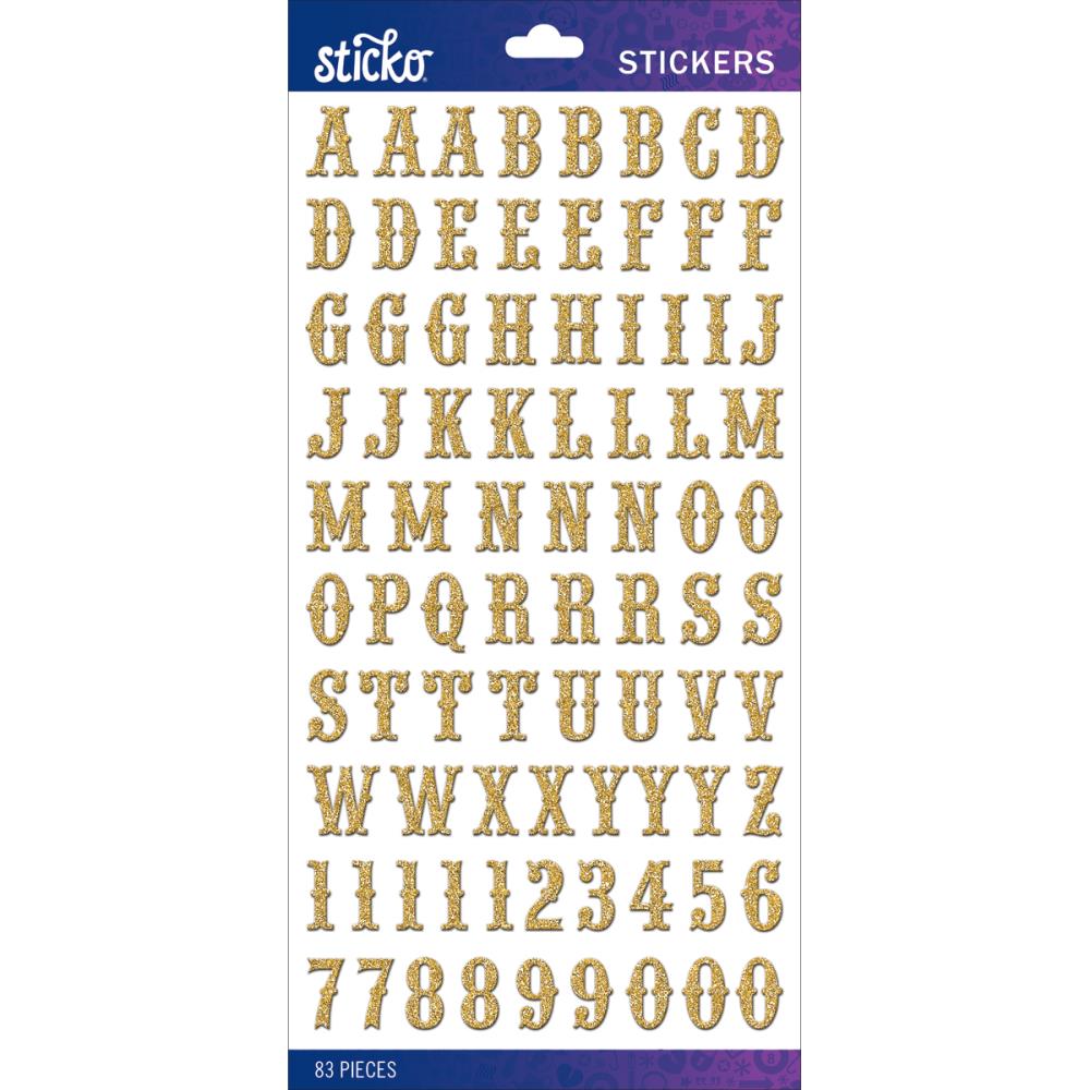 Sticko GLITTER CARNIVAL Small Alphabet Stickers 83pc