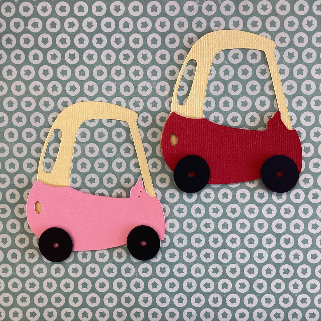 Toy Car COZY COUPE Custom Scrapbook Die Cut Embellishment