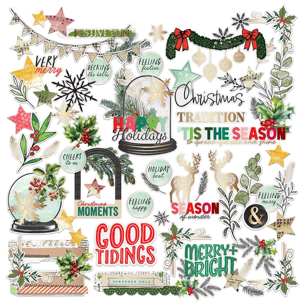 49 and Market Vicki Boutin MISTLETOE &amp; MEMORIES Foiled Die-Cut Assortment