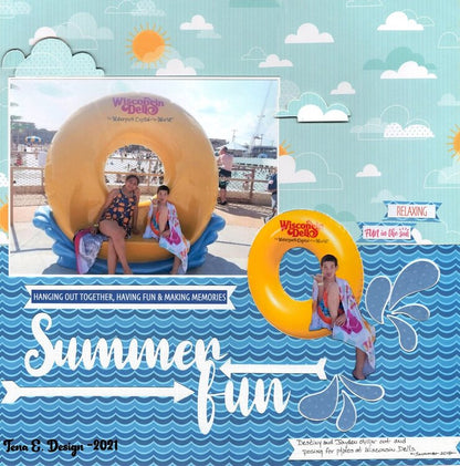 Reminisce Signature Series Cruise CRUISIN’ 12”X12&quot; Scrapbook Paper