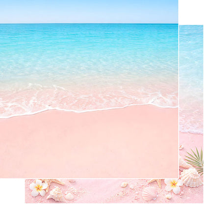Scrapbook Customs PINK SAND 12"X12" Scrapbook Paper