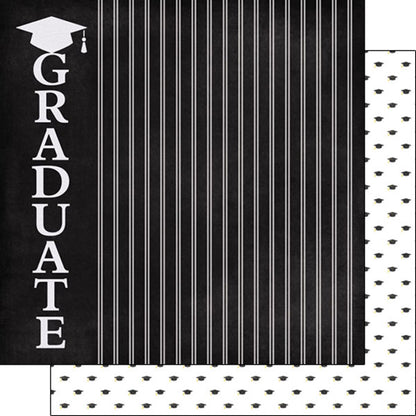 Scrapbook Customs GRADUATE VERTICAL MINI GRAD HATS 12”X12”Scrapbook Paper
