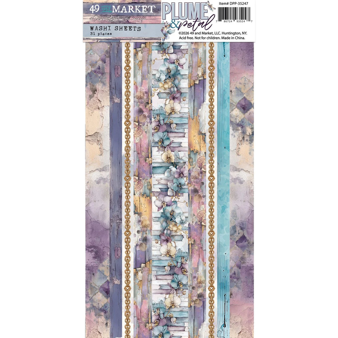 49 and Market PLUME &amp; PETAL Washi Sheets 31pc