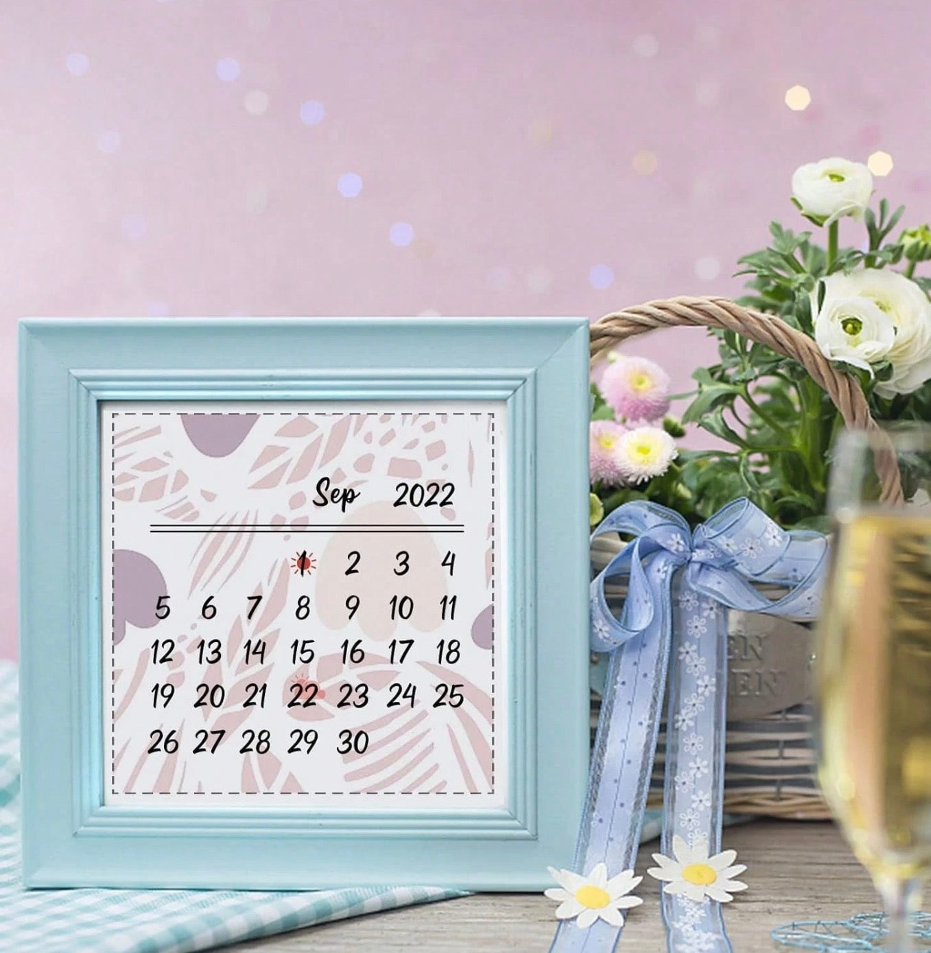 Small Stamps MINI CALENDAR Clear Stamps 27pc