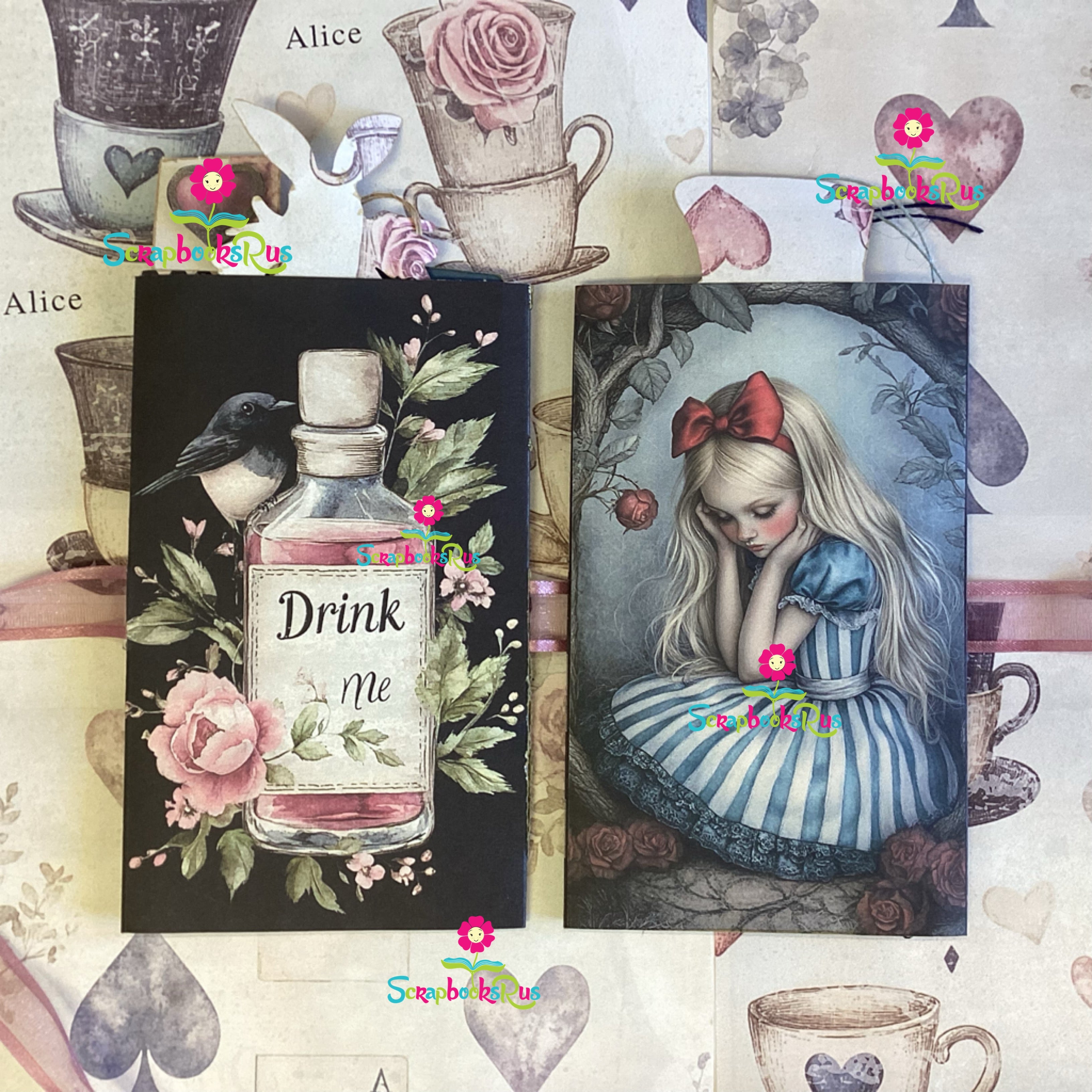 Scrapbooksrus ALICE IN WONDERLAND FOLIO KIT Using By Jen Elements