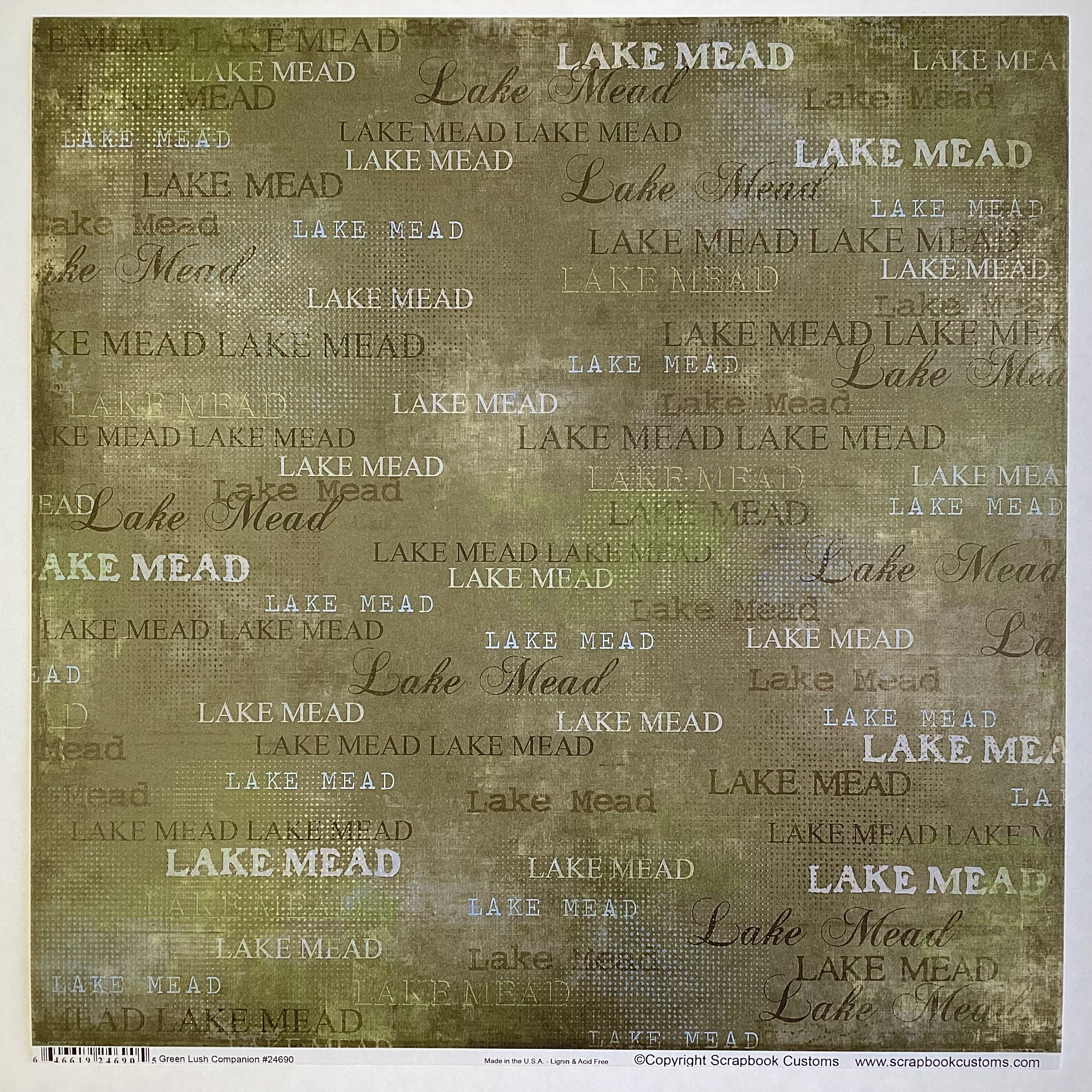LAKE MEAD KIT 12&quot;X12&quot; Travel Scrapbook Paper With Laser Title