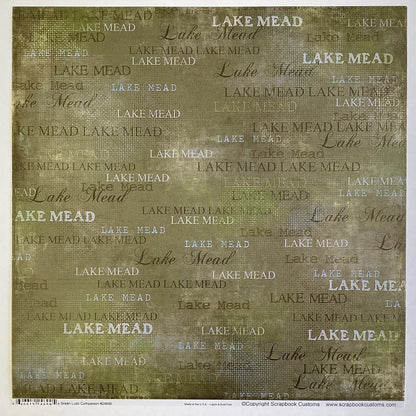 LAKE MEAD KIT 12&quot;X12&quot; Travel Scrapbook Paper With Laser Title
