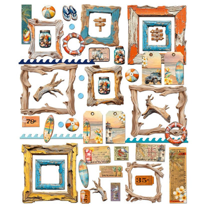 49 and Market BEACH VIBES Die Cut Elements