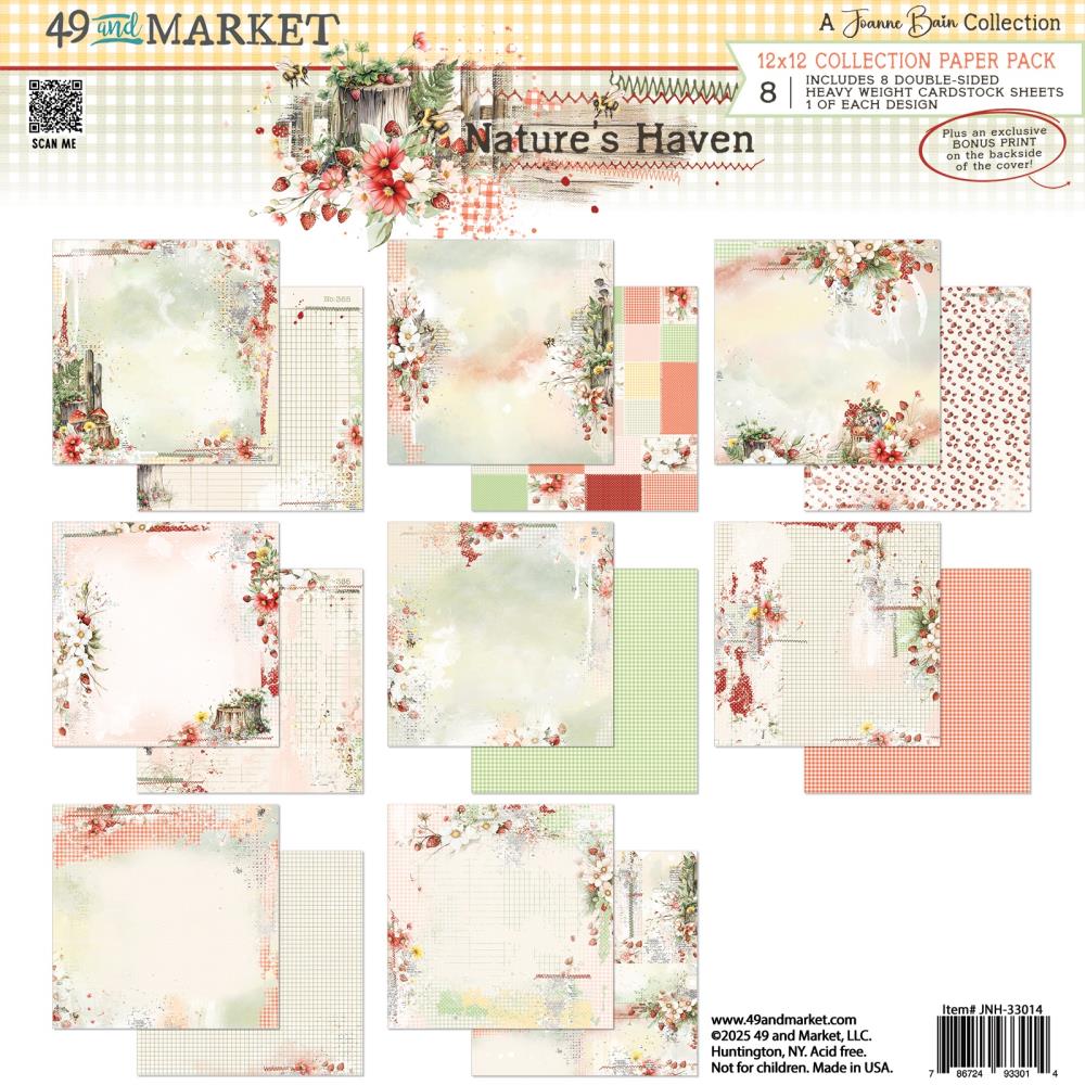 49 and Market NATURE’S HAVEN 12X12 Solid Cardstock Pack