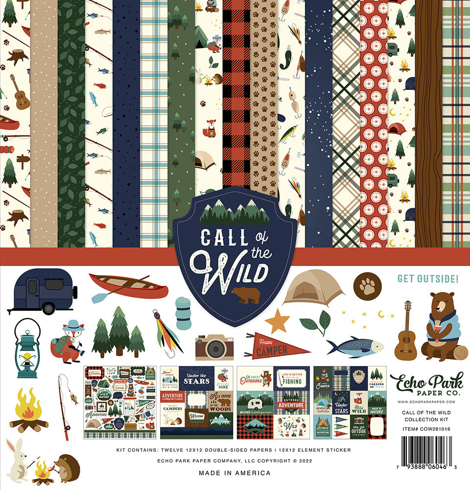 Echo Park CALL OF THE WILD 12&quot;X12&quot; Scrapbook Collection Kit