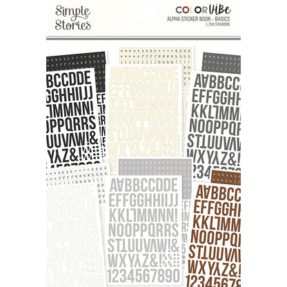 Simple Stories ColorVibe BASICS Alpha Sticker Book