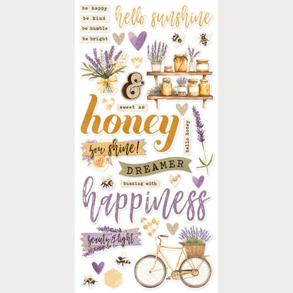 Simple Stories SIMPLE VINTAGE LAVENDER FIELDS Foam Stickers 66pc