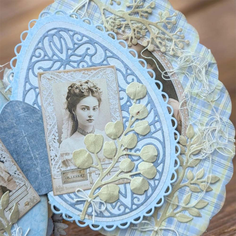 Elizabeth Craft FLORAL GREENERY 3 Metal Dies 6pc