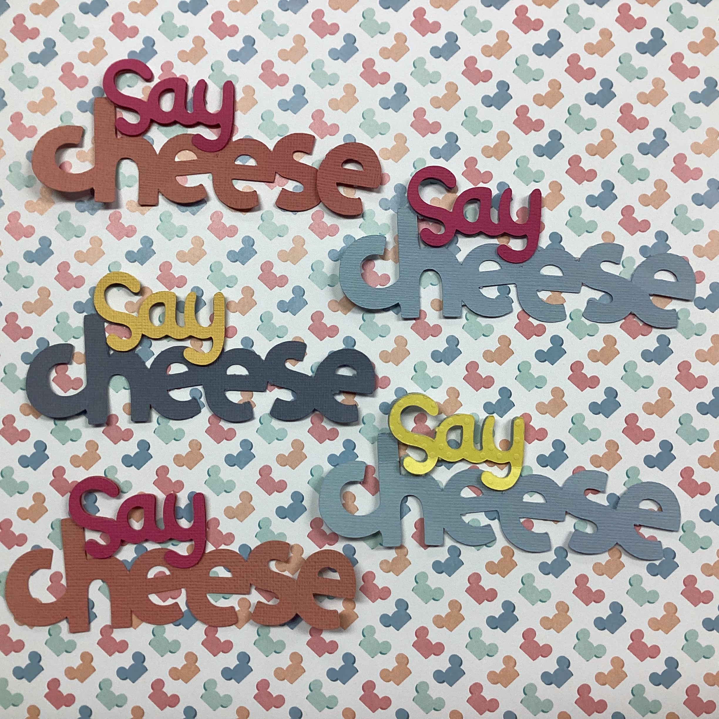 SAY CHEESE Title Scrapbook DieCut Embellishment