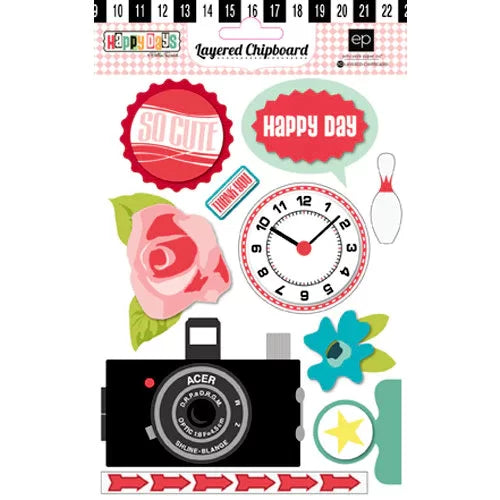 Echo Park HAPPY DAYS Layered Chipboard 10pc