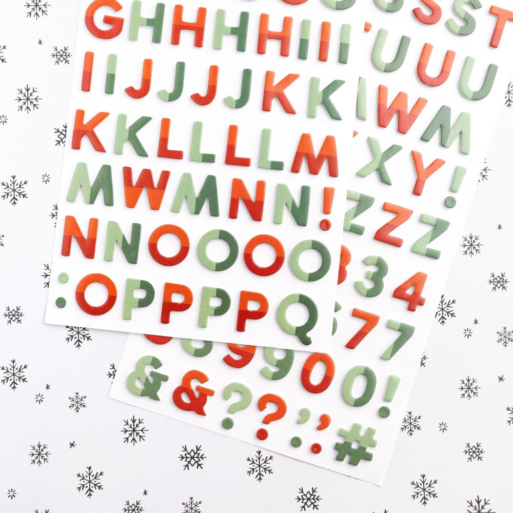 Thickers WARM &amp; COZY Foam And Cardstock Letter Stickers 146pc