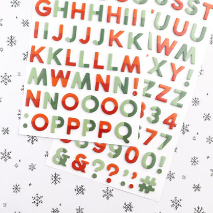 Thickers WARM &amp; COZY Foam And Cardstock Letter Stickers 146pc