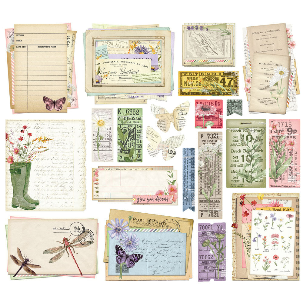 Simple Stories Simple Pages SIMPLE VINTAGE MEADOW FLOWERS Ephemera