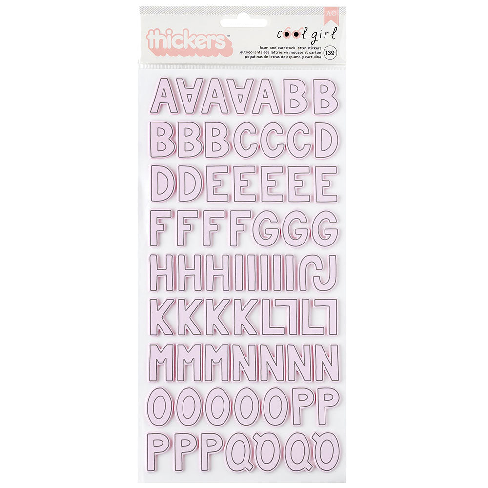 Thickers Pebbles COOL GIRL Alpha Foam Letter Stickers