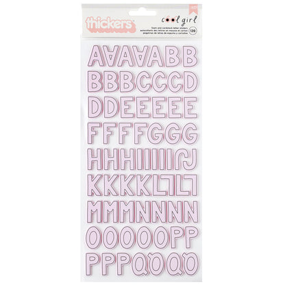 Thickers Pebbles COOL GIRL Alpha Foam Letter Stickers