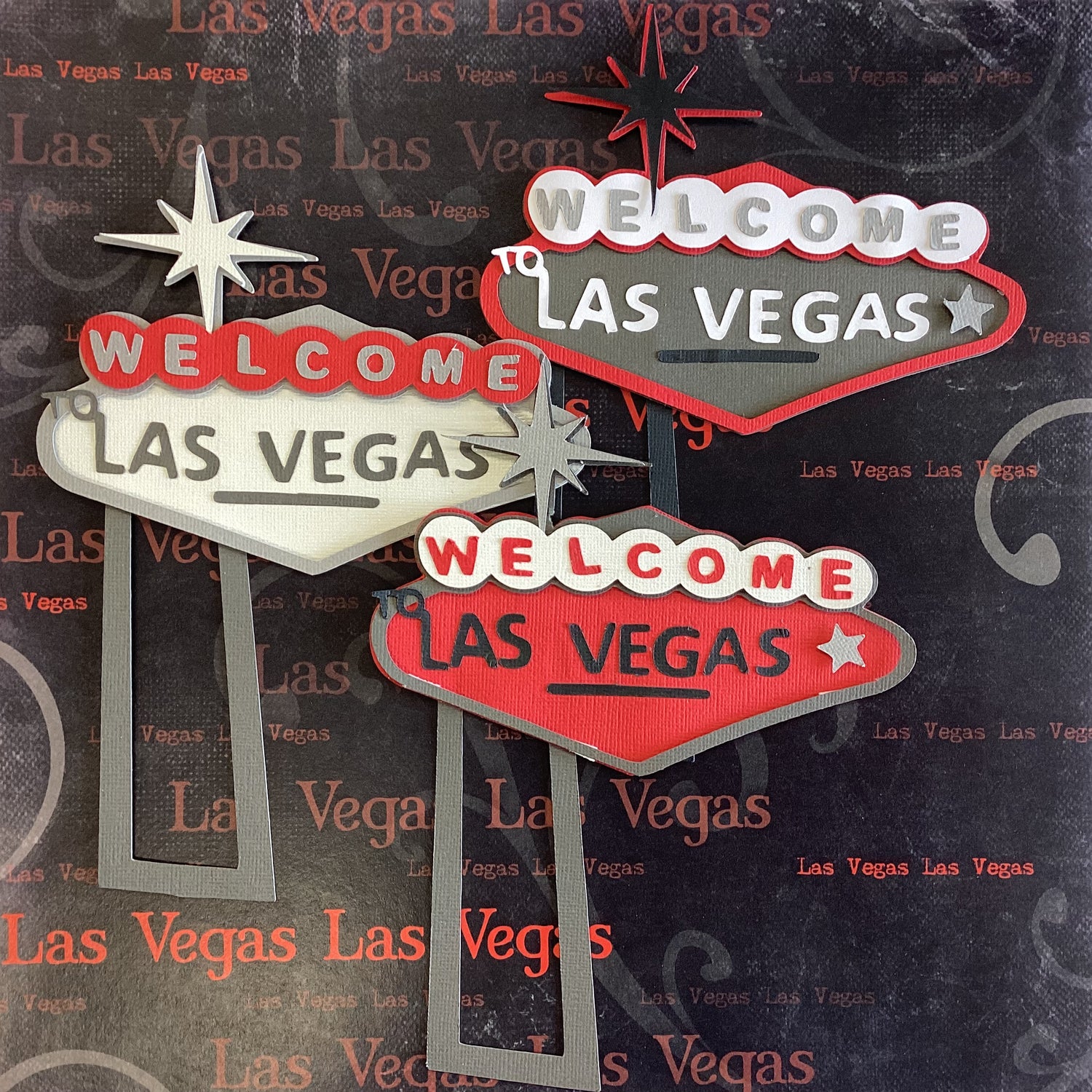 WELCOME TO LAS VEGAS SIGN Las Vegas Scrapbook Diecut